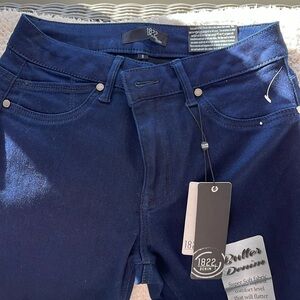 NWT 1822 brand butter denim navy blue skinny jeans